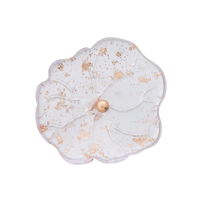 Polyester button shank, Flower, 20mm