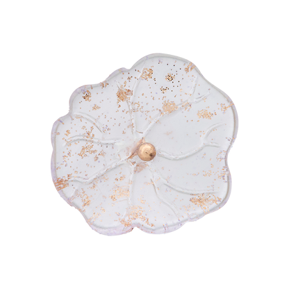 Polyester button shank, Flower, 20mm