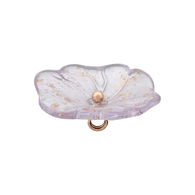 Polyester button shank, Flower, 20mm