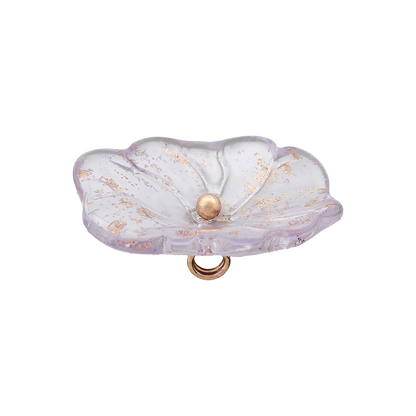 Polyester button shank, Flower, 20mm