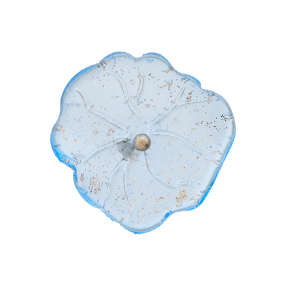 Polyester button shank, Flower, 20mm