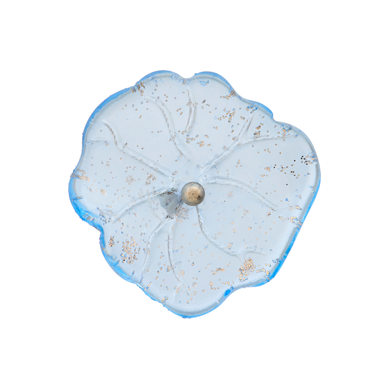 Polyester button shank, Flower, 20mm