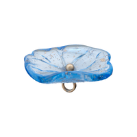Polyester button shank, Flower, 20mm