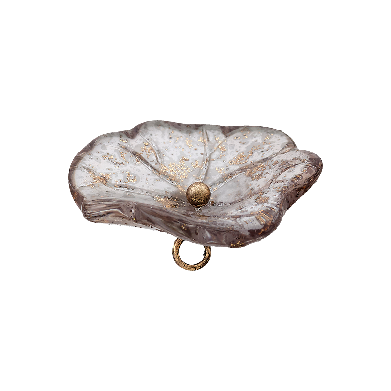 Polyester button shank, Flower, 20mm