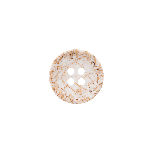 Coconut/polyester button 4-holes, recycled, 15mm, 20mm