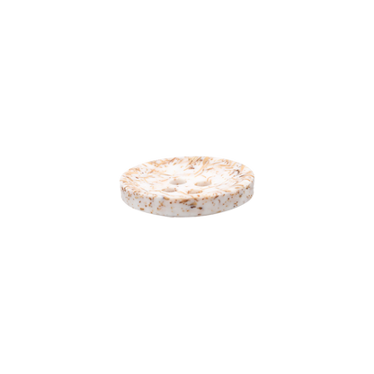 Coconut/polyester button 4-holes, recycled, 15mm, 20mm