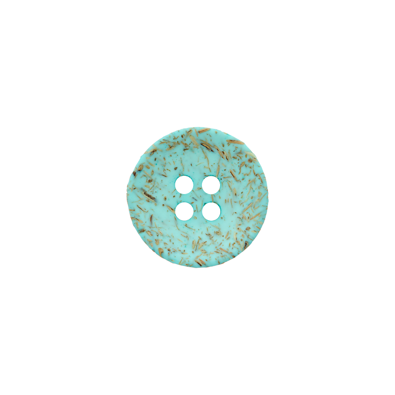 Coconut/polyester button 4-holes, recycled, 15mm, 20mm