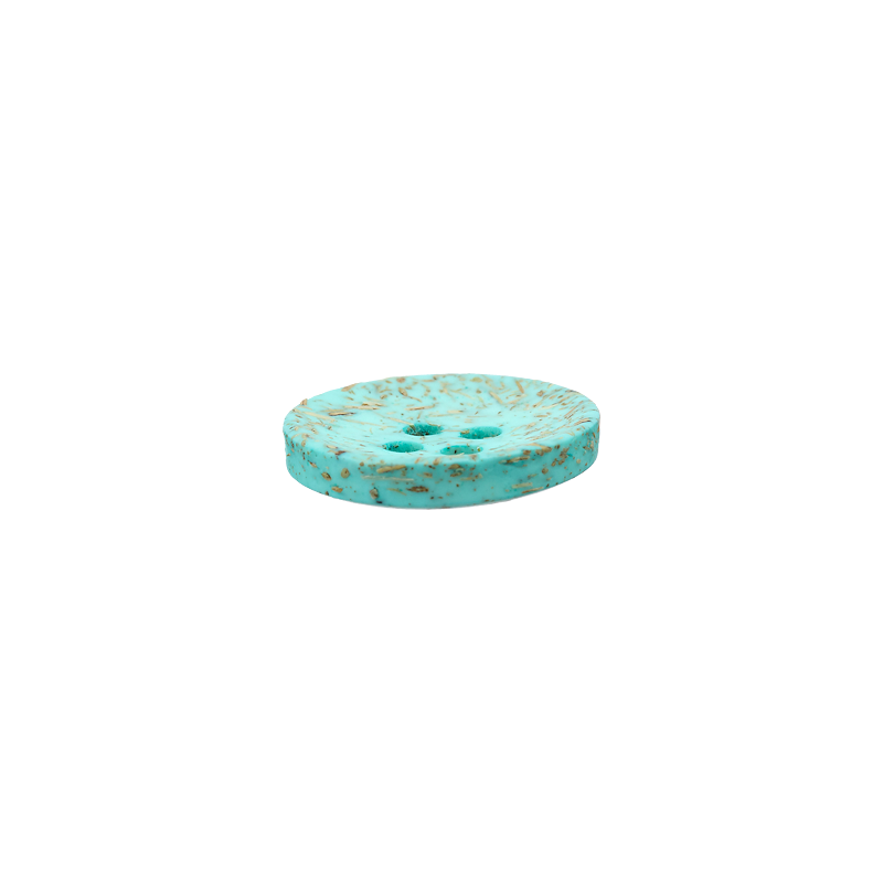 Coconut/polyester button 4-holes, recycled, 15mm, 20mm