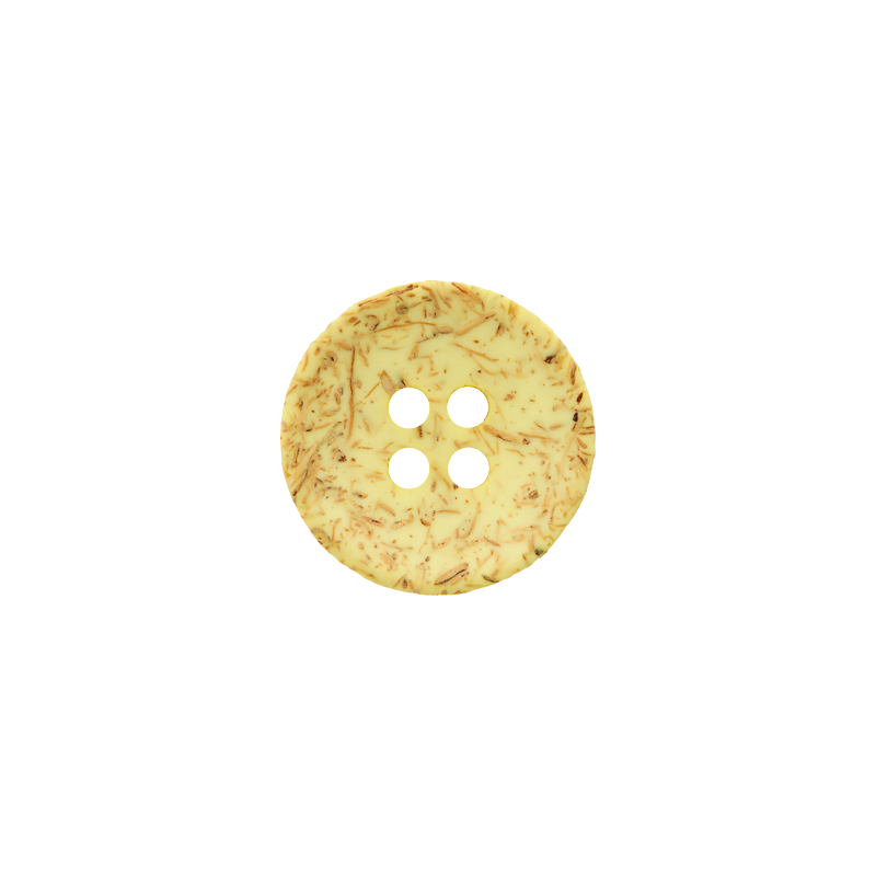 Coconut/polyester button 4-holes, recycled, 15mm, 20mm