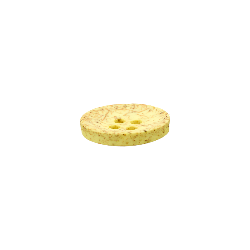 Coconut/polyester button 4-holes, recycled, 15mm, 20mm