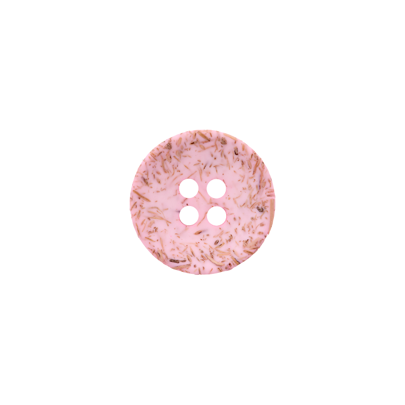Coconut/polyester button 4-holes, recycled, 15mm, 20mm