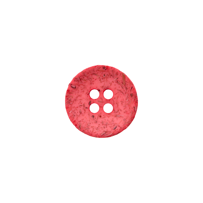 Coconut/polyester button 4-holes, recycled, 15mm, 20mm