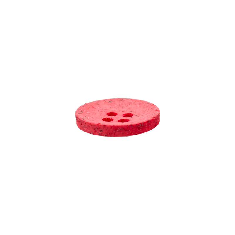 Coconut/polyester button 4-holes, recycled, 15mm, 20mm