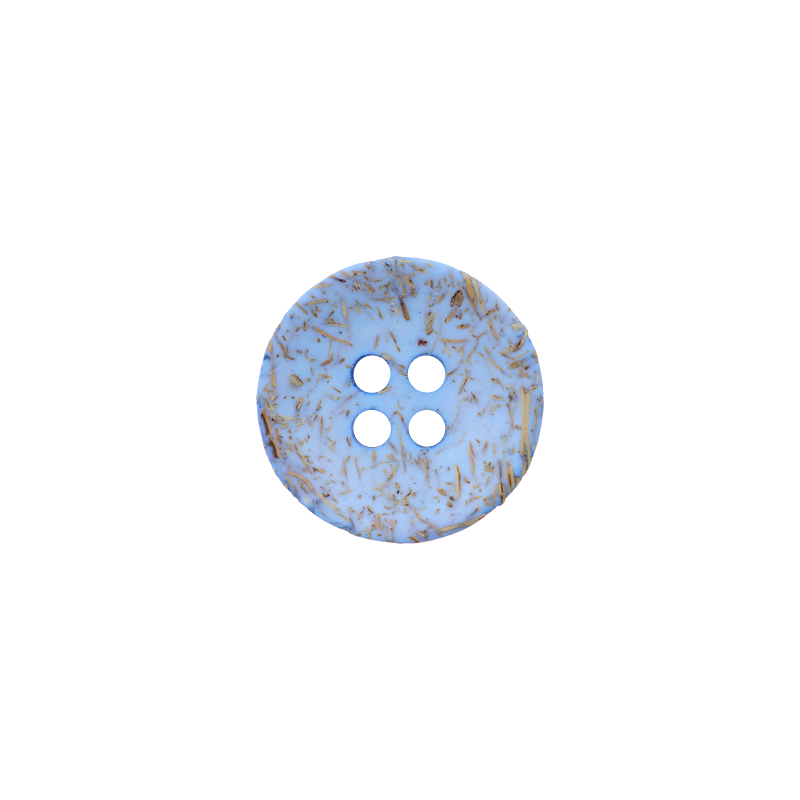 Coconut/polyester button 4-holes, recycled, 15mm, 20mm
