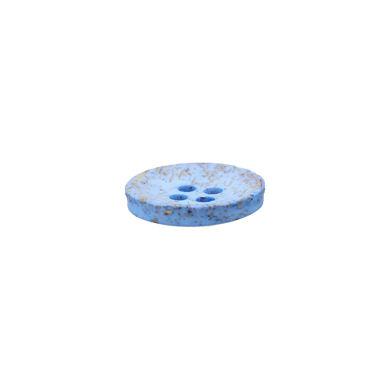 Coconut/polyester button 4-holes, recycled, 15mm, 20mm