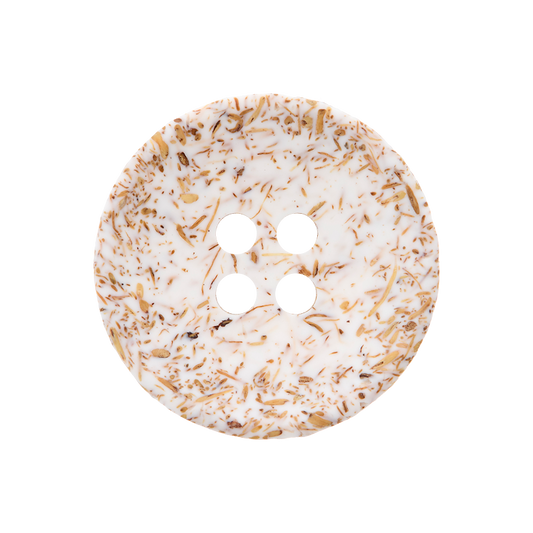 Coconut/polyester button 4-holes, recycled, 15mm, 20mm