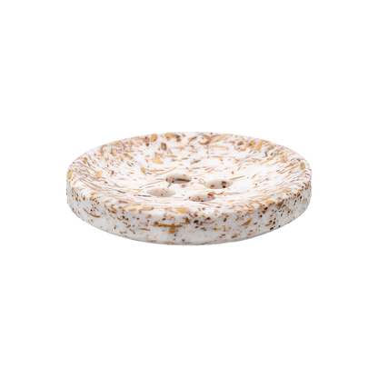 Coconut/polyester button 4-holes, recycled, 15mm, 20mm