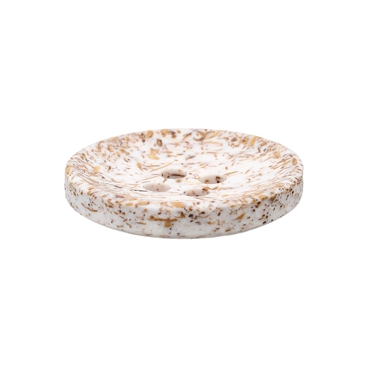 Coconut/polyester button 4-holes, recycled, 15mm, 20mm
