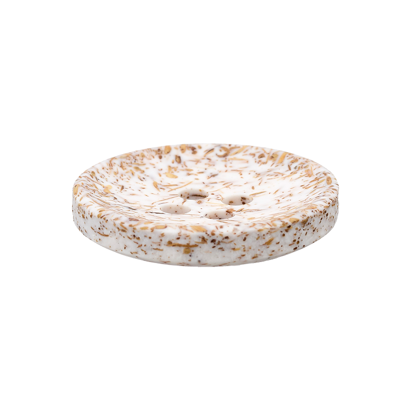Coconut/polyester button 4-holes, recycled, 15mm, 20mm