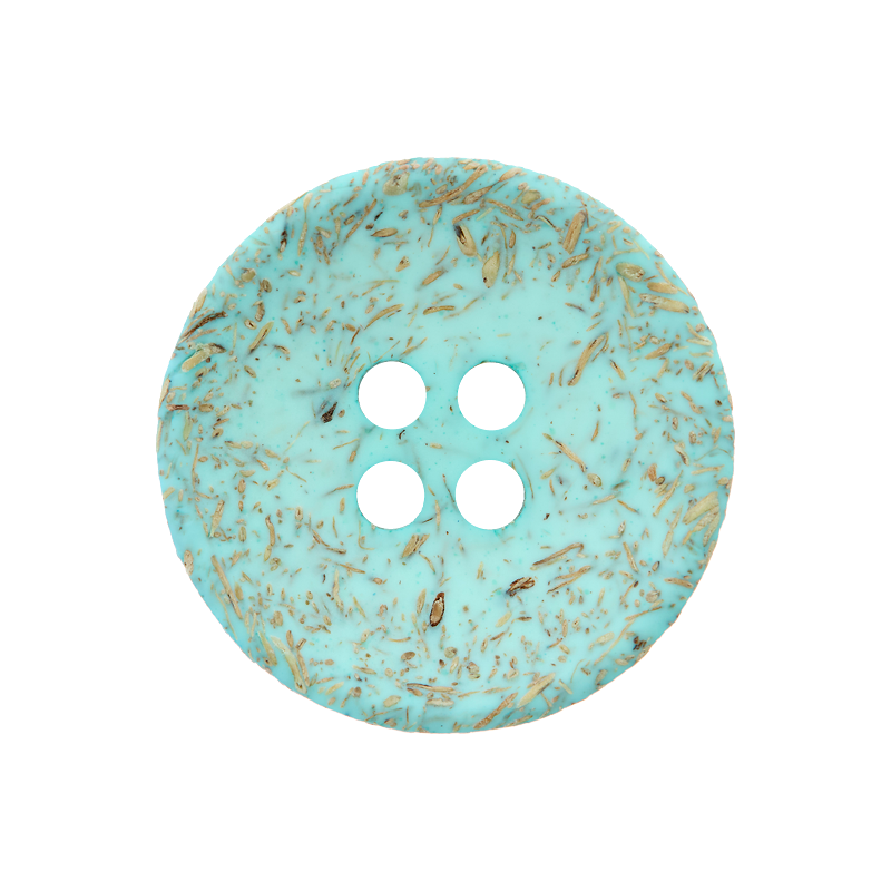 Coconut/polyester button 4-holes, recycled, 15mm, 20mm