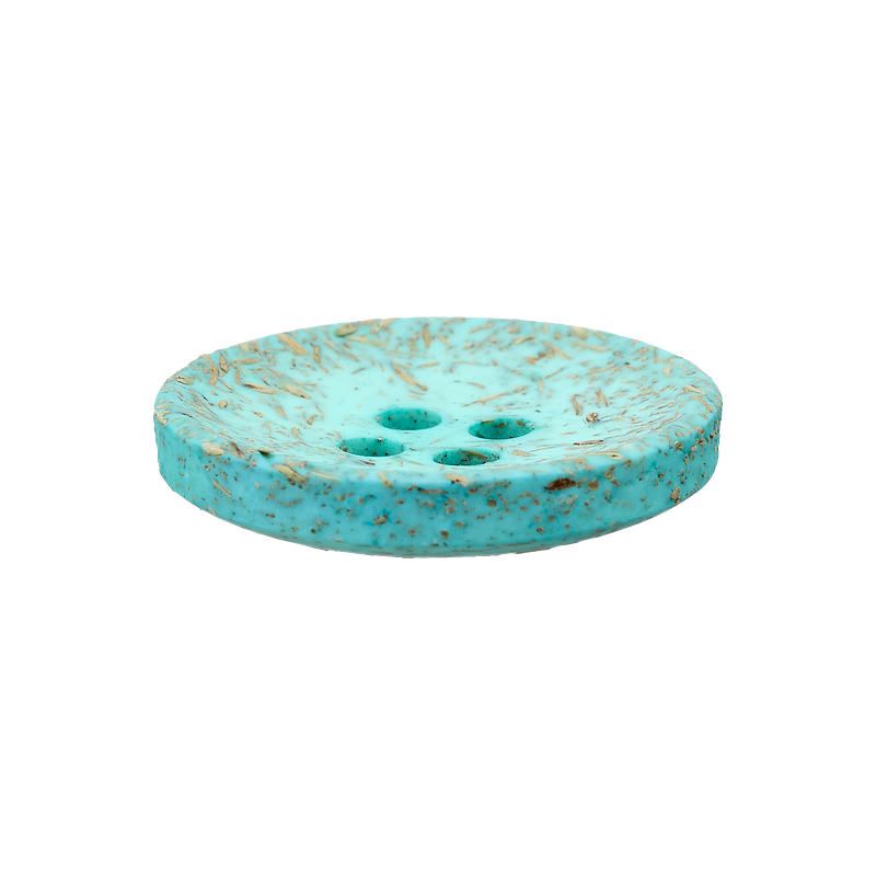 Coconut/polyester button 4-holes, recycled, 15mm, 20mm