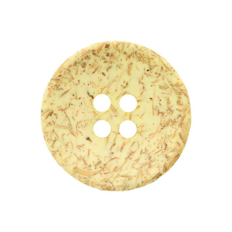 Coconut/polyester button 4-holes, recycled, 15mm, 20mm