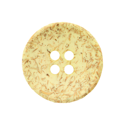Coconut/polyester button 4-holes, recycled, 15mm, 20mm
