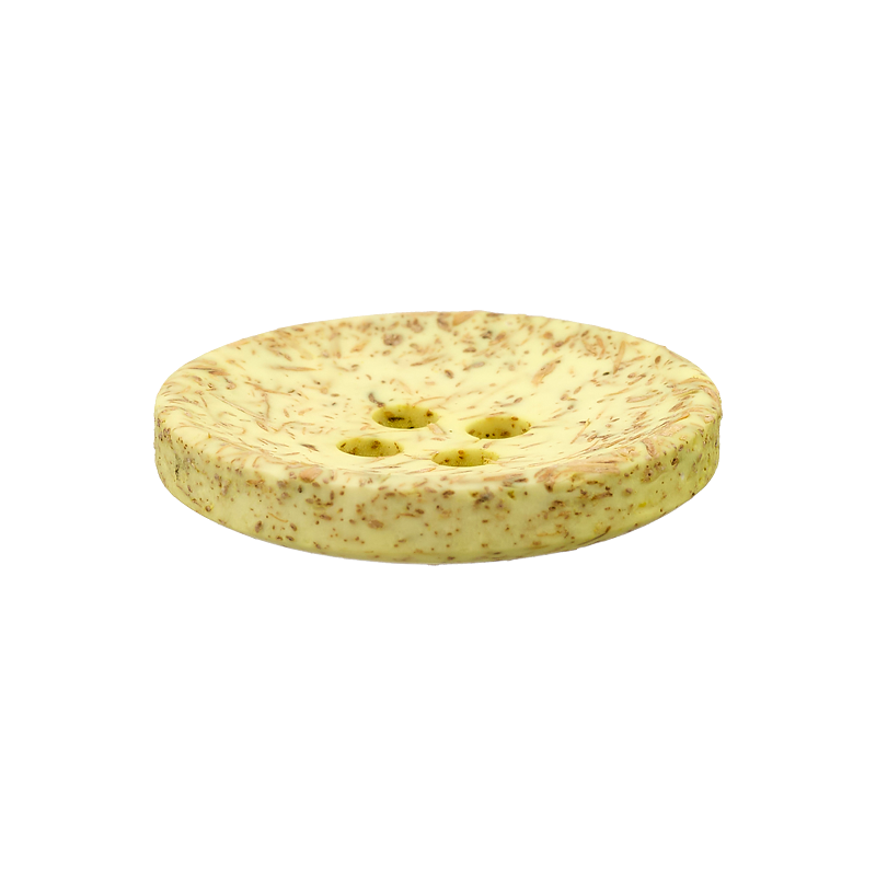 Coconut/polyester button 4-holes, recycled, 15mm, 20mm