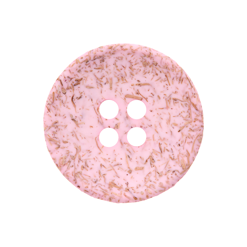 Coconut/polyester button 4-holes, recycled, 15mm, 20mm