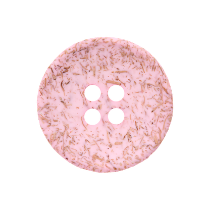 Coconut/polyester button 4-holes, recycled, 15mm, 20mm