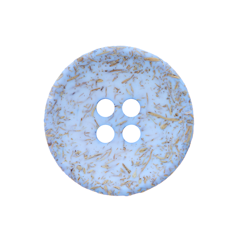 Coconut/polyester button 4-holes, recycled, 15mm, 20mm