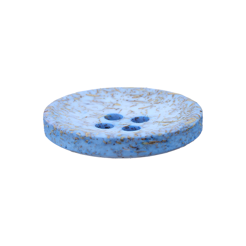 Coconut/polyester button 4-holes, recycled, 15mm, 20mm