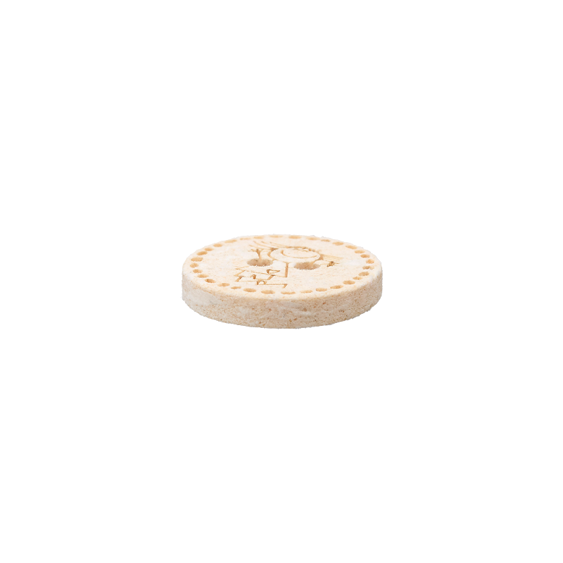 Cotton/polyester button 2-holes, recycled, Girl, 15mm