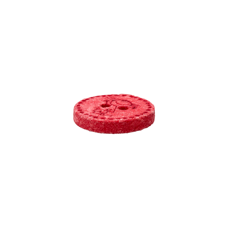 Cotton/polyester button 2-holes, recycled, Girl, 15mm