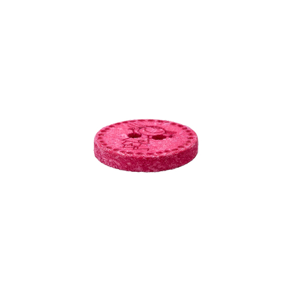 Cotton/polyester button 2-holes, recycled, Girl, 15mm