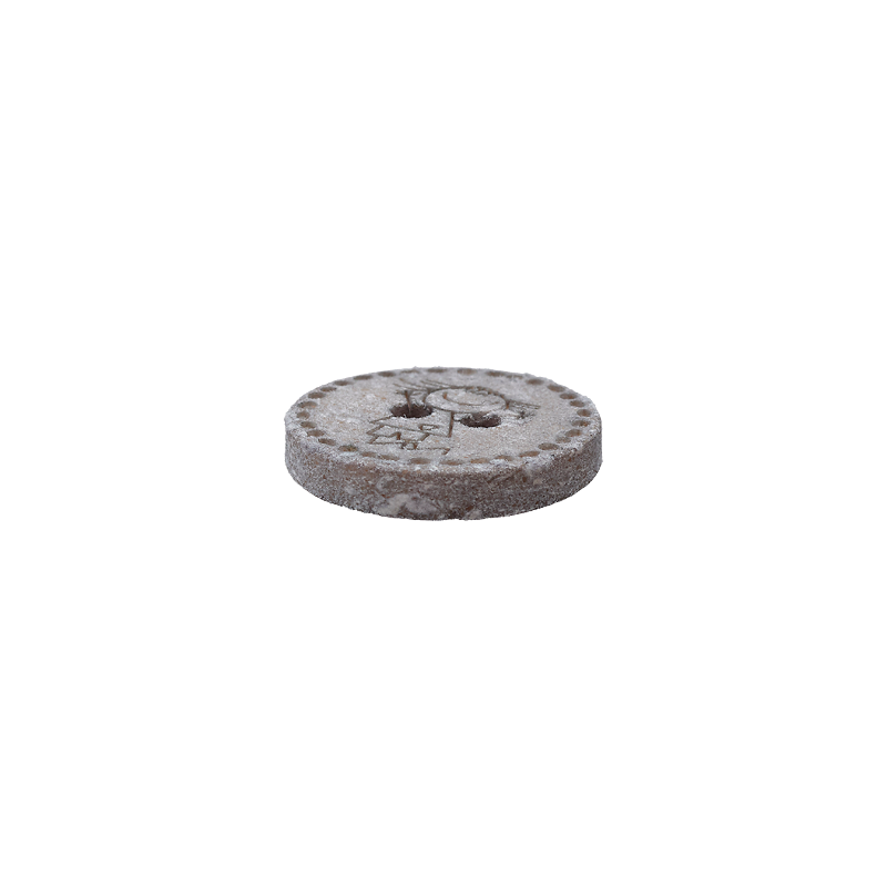 Cotton/polyester button 2-holes, recycled, Girl, 15mm