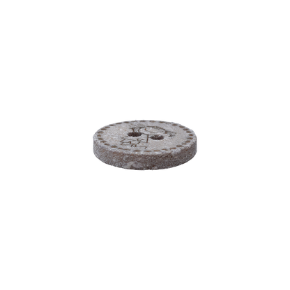 Cotton/polyester button 2-holes, recycled, Girl, 15mm