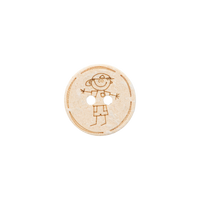 Cotton/polyester button 2-holes, recycled, Boy, 15mm