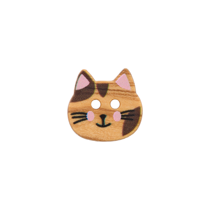 Wood button 2-holes, 15mm