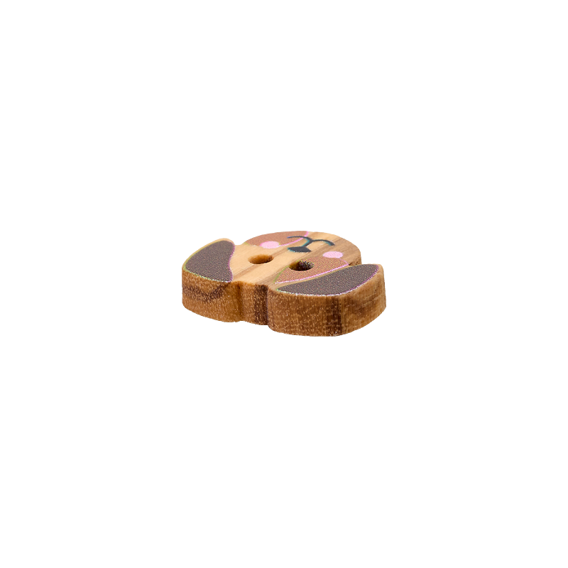 Wood button 2-holes, 15mm