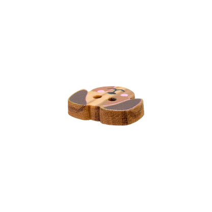 Wood button 2-holes, 15mm