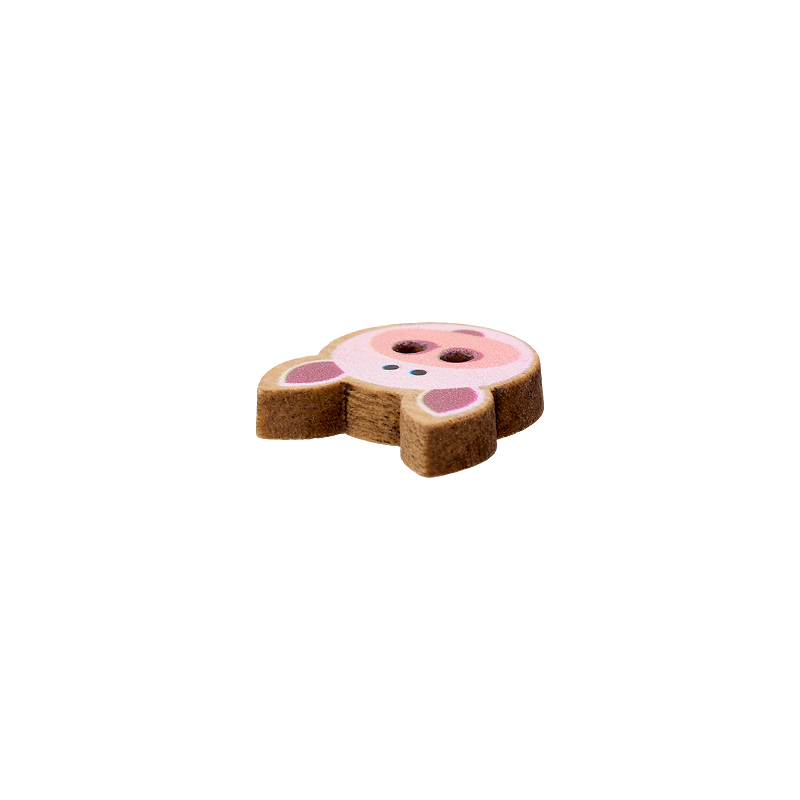 Wood button 2-holes, 15mm