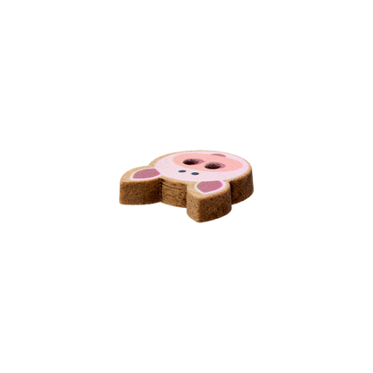 Wood button 2-holes, 15mm
