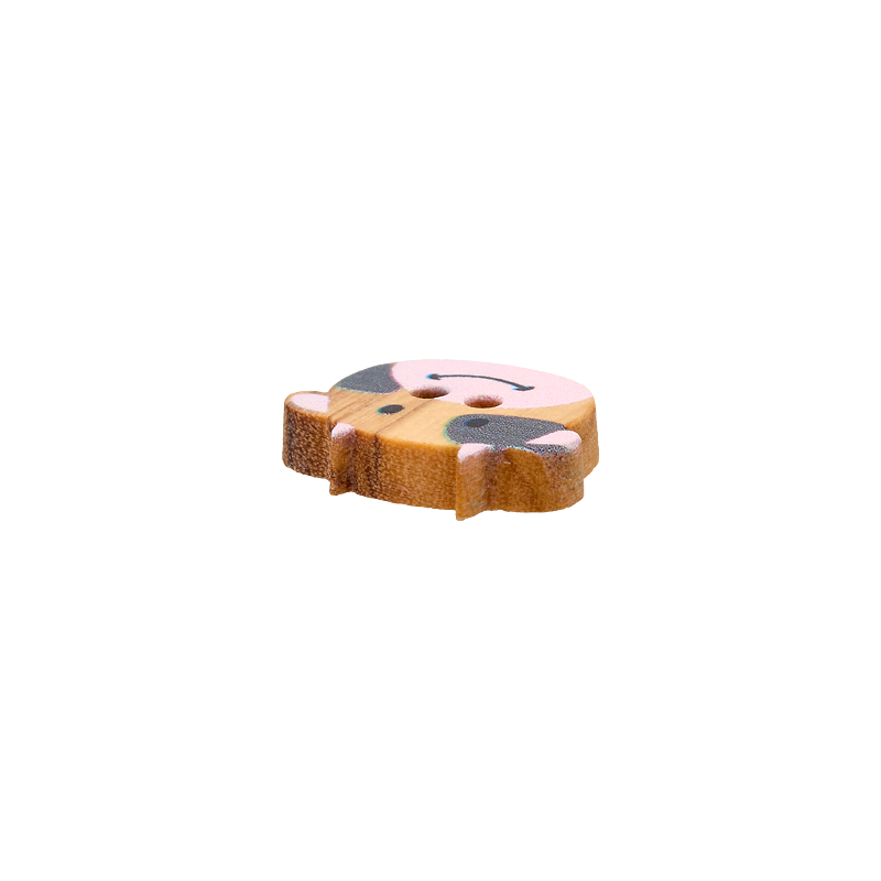 Wood button 2-holes, 15mm