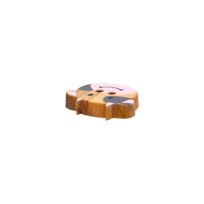 Wood button 2-holes, 15mm