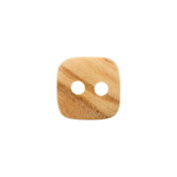 Wood button 2-holes, Square, 10mm,12mm,15mm,20mm beige