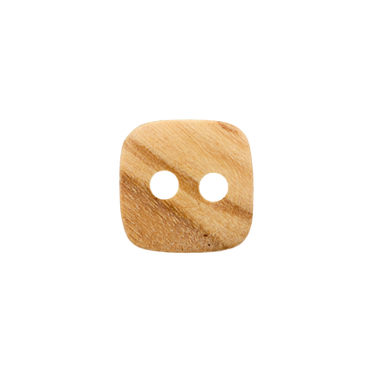 Wood button 2-holes, Square, 10mm,12mm,15mm,20mm beige