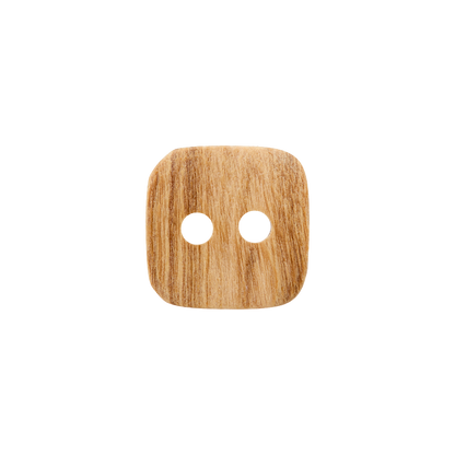 Wood button 2-holes, Square, 10mm,12mm,15mm,20mm beige