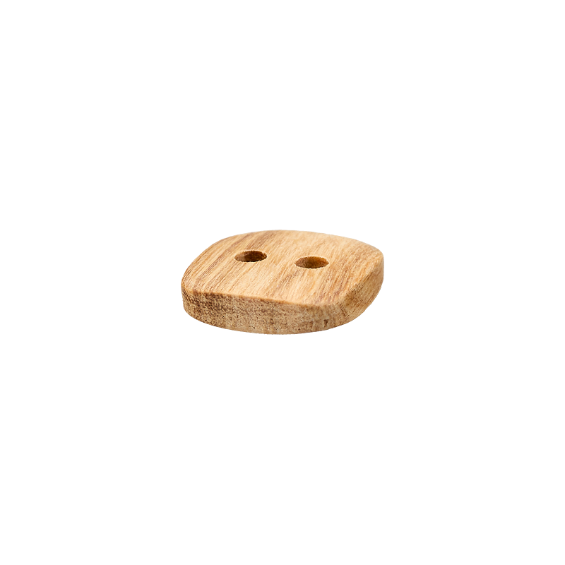 Wood button 2-holes, Square, 10mm,12mm,15mm,20mm beige
