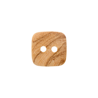 Wood button 2-holes, Square, 10mm,12mm,15mm,20mm beige